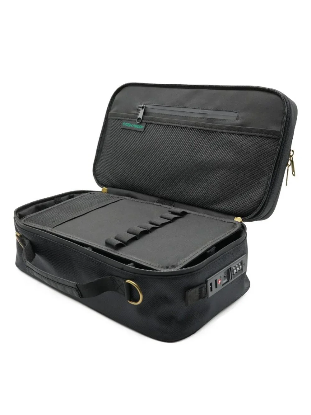 Stash Box Black Storage Case Large  with TSA Combination Lock Smell Proof